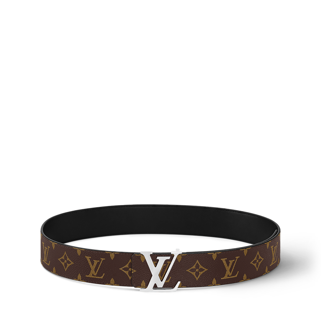 美品　LOUIS VUITTON モノグラム　ベルト　LVバックル　m9821 LV Initiales 40MM Reversible Monogram Macassar Canvas